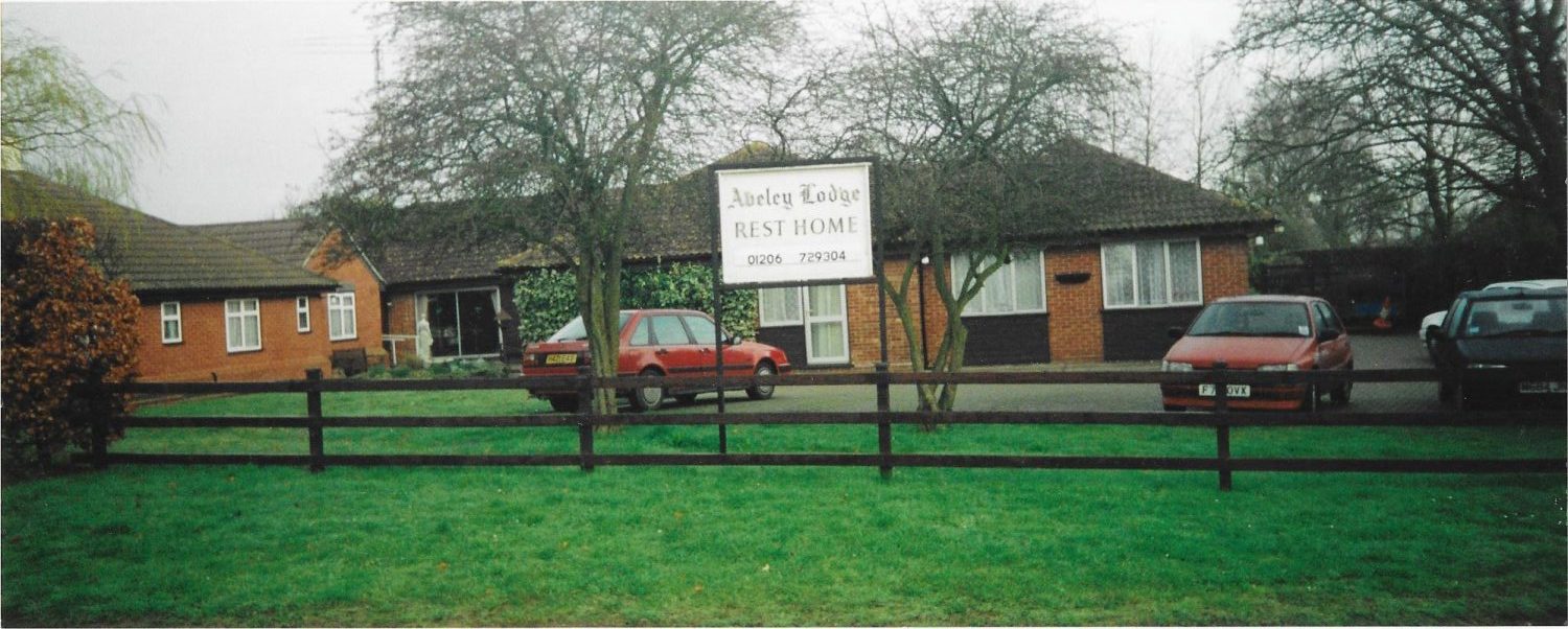 Original front entrance with sign